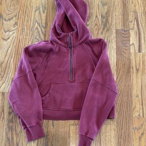 Lululemon scuba Burgundy Half-Zip Hoodie